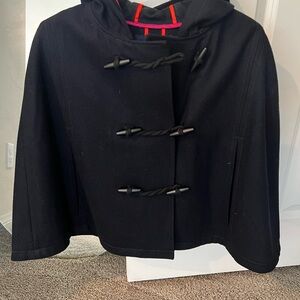 Navy Blue AE Toggle Cape Coat